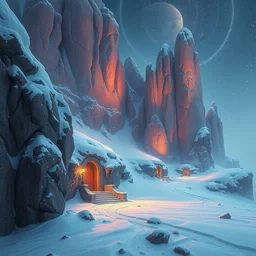 urbex by frederic edwin church, retrowave atlantis tundra, archdaily, wallpaper, highly detailed, trending on artstation.