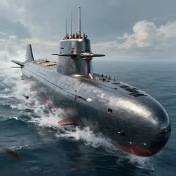 futuristic war submarine epic shot, digital painting, concept art, trending on artstation, epic composition, wlop. rossdraws, sharp focus, octane render
