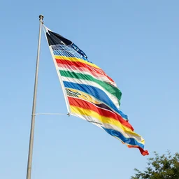 a sculpture of a koinobori flag