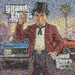 Charlie Chaplin in Grand Theft Auto V cover art, epic, 4k resolution, extremely detailed, very sharp, artstation, digital art, vibrant,