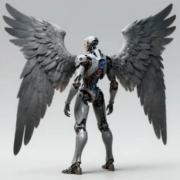 character art by bastien lecouffe - deharme, owen schroyer, cybernetics, large grey wings on back
