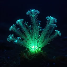 bioluminescent sea flora