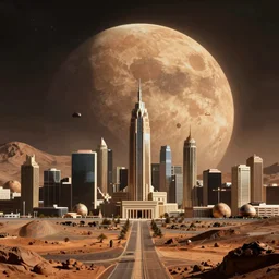 the large metropolitan capital city of mars