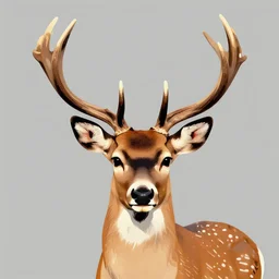 a picture of a deer with antlers on its head, a pop art painting by milton glaser, featured on flickr, fluxus, pop art, constructivism, concert poster