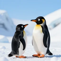 penguins worshipping their god, Pingu