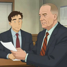 sepiroth getting booked for tax evasion while saul goodman krumps in the background