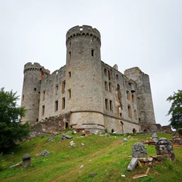 A destroyed castle