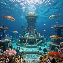 an amusement park that takes place deep underwater and is built on the idea of atlantis