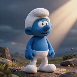 Joe Biden as a blue smurf