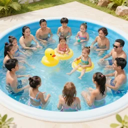 15 people in a kiddie pool