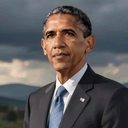 barack obama in professional anime art style