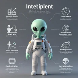 alien infographic with instructions on space travel, intelligent arrangement, trending on artstation, octane render