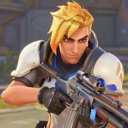 jerma985 in overwatch, close-up, tight shot, portrait, unreal engine, in game screenshot, high definition, detailed
