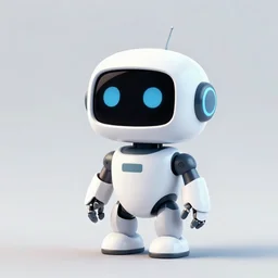 a little robot with a screen for its face, hard surface, illustration, sharp focus