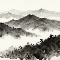 hard edges, brush, shapes, ink