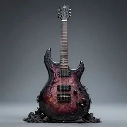 studio photo of haunted evil guitar, designed by giger, 4 k, stunning