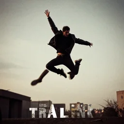 man jumping album cover