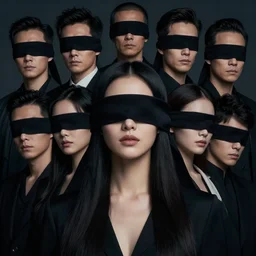 a fancy portrait of a blindfolded women by greg rutkowski, sung choi, mitchell mohrhauser, maciej kuciara, johnson ting, maxim verehin, peter konig, 8 k photorealistic, cinematic lighting, hd, high details, dramatic, atmosphereric, trending on artstation