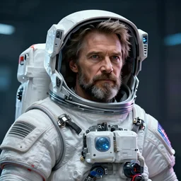 willem dafoe with a beard and in an astronaut suit, style artstation, style greg rutkowsk, octane render, unreal engine 6, epic game graphics, fantasy, ciberpunk, conceptual art, ray tracing
