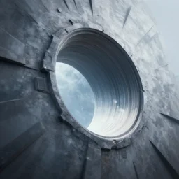 wall with a circular magic portal to another world. extreme, angular, dynamic perspective, ethereal, urban fantasy, smooth, sharp focus, high detailed digital art trending in artstation. artist greg rutkowski
