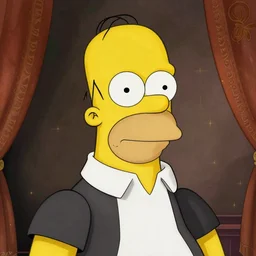 portrait of a homer simpson, Rococo
