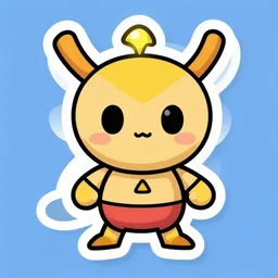 cute miss mascot zarbi zarbi unown super hero sticker art, cronobreaker, beeple game icon
