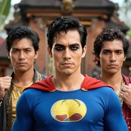 balinese super hero in the style of marvel, perfect faces