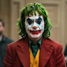 jeff bezos in joker (2019), cinematic lighting, extremely detailed, green wig
