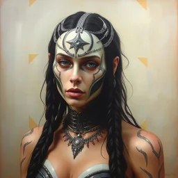 gal gadot as a hans zatzka!!!, h. r. giger painting