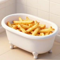 bathtub full of fries