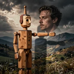 GFrank Dillane as a wooden puppet