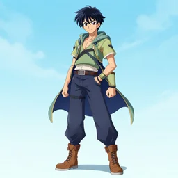 generate anime full body character pose twitter vehlaka style fine vibrant