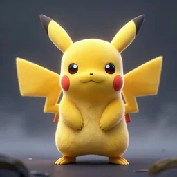 high intricate detailed 3 d cg of a cute fierce pikachu covered in moody light and fog, rudy siswanto, maria panfilova, elina karimova, by tea me, victor titov, on artstation