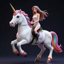 full body pose, hyperrealistic photograph of attractive girl riding a rainbow unicorn, dim volumetric lighting, 8 k, octane beautifully detailed render, extremely hyper detailed, intricate, epic composition, cinematic lighting, masterpiece, trending on artstation, very very detailed, stunning, hdr, smooth, sharp focus, high resolution, award, winning photo, dslr, 5 0 mm