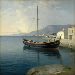 a port on the sea by claude