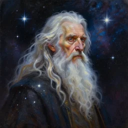 beautiful oil painting with high detail of a wise Space ent made of stars from dungeons and dragons by artgerm and R.J. Palmer and wayne reynolds art station