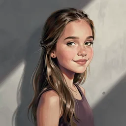 Cartoon caricature of Nina Dobrev