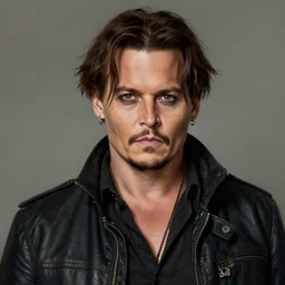 portrait of jonny depp, highly detailed, centered, digital painting