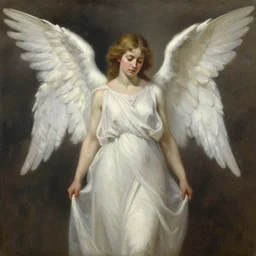 oil painting of an angel by sam spratt