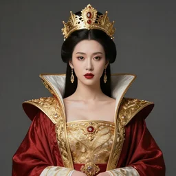 portrait of a powerful queen in the style of charlie bowater and in the style of michael whelan. glowing, ornate and intricate, stunning, dynamic lighting, intricate and detailed.
