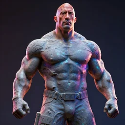 photorealistic stone statue of dwayne johnson. hyperdetailed photorealism, 1 0 8 megapixels, amazing depth, glowing rich colors, powerful imagery, psychedelic overtones, 3 d finalrender, 3 d shading, cinematic lighting, artstation concept art