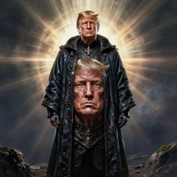full body photograph of donald trump as a necromancer from dungeons and dragons, fantasy art, symmetrical hyper detailed face and body, cinematic, hyperdetailed illustration by greg rutkowski, depth of field, global illumination