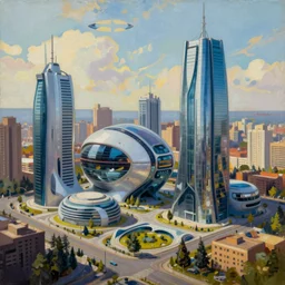 Futuristic Nairobi painting by artist zdzislaw beksinski, 8k octane render, hyper realistic, unreal engine