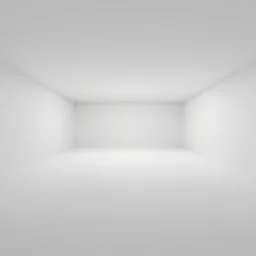 inside an empty large white room, well lit, 3 d perspective, virtual reality