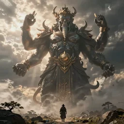 large gargantuan supernatural dominant force arriving with the goal to dominate