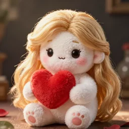 cute fumo plush of the goddess of love, deity of affection
