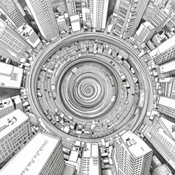 city in the form of a spiral by Ito Junji, manga