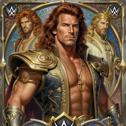 photography of wwf wwe wrestler shawn michaels, deep focus, d & d, fantasy, intricate, elegant, highly detailed, digital painting, artstation, concept art, matte, sharp focus, illustration, hearthstone, art by artgerm and greg rutkowski and alphonse mucha
