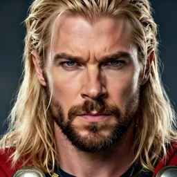 a highly detailed closeup portrait of thor marvel, james gurney, james jean
