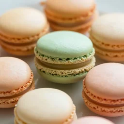 photo of macarons, high quality, 8 k